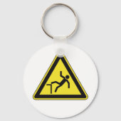 Vorsichtszeichen für Fußgänger Schlüsselanhänger (Rückseite)