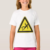 Vorsichtszeichen für Fußgänger T-Shirt (Vorderseite)