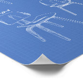 Vorsitz 1949 Patentart - Blueprint Poster (Ecke)
