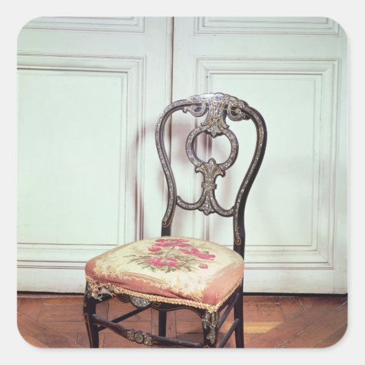 Vorsitz im zweiten Empirestil Quadratischer Aufkleber (Vorderseite)