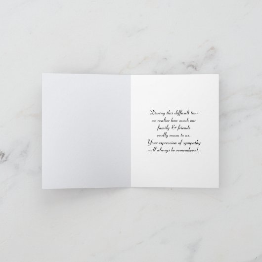 Vorsitz mit Hut und Blume Beileid Vielen Dank Karte (Innenseite)