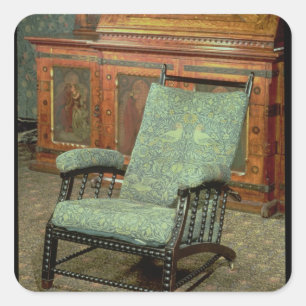 Vorsitz von William Morris Quadratischer Aufkleber