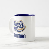 Vorsitzend-Geschenk (Welten am besten) Zweifarbige Tasse (Vorderseite Links)