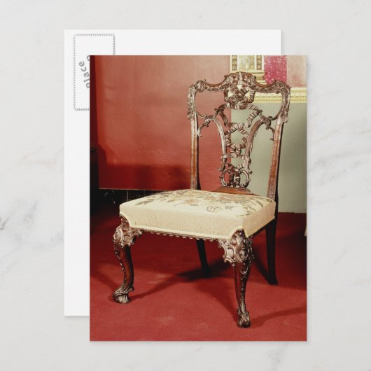 Vorsitzender, Design "Director" Chippendale, c.176 Postkarte (Vorne/Hinten)