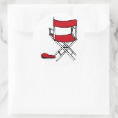 Vorsitzender und Hut Runder Aufkleber (Tasche)