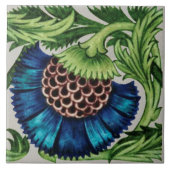 Vorsitzender von Repro Antique De Morgan Blauer Fl Fliese (Vorderseite)