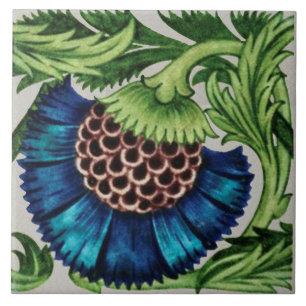 Vorsitzender von Repro Antique De Morgan Blauer Fl Fliese