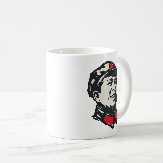 Vorsitzendermao-Porträt Kaffeetasse (VorderseiteRechts)