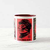 Vorsitzendermeow-Propaganda-Kaffee-Tasse Zweifarbige Tasse (Mittel)