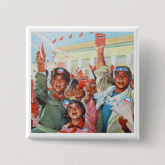 Vorsitzenderobama-Knopf Button (Vorderseite)