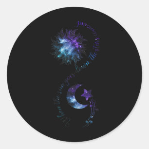 Vorsorge bei Sonnenuntergang Runder Aufkleber