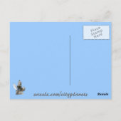 Vorsorgeplanet mit Segel Postkarte (Rückseite)