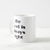 Vorsprung ist immer richtig kaffeetasse (Vorderseite Links)