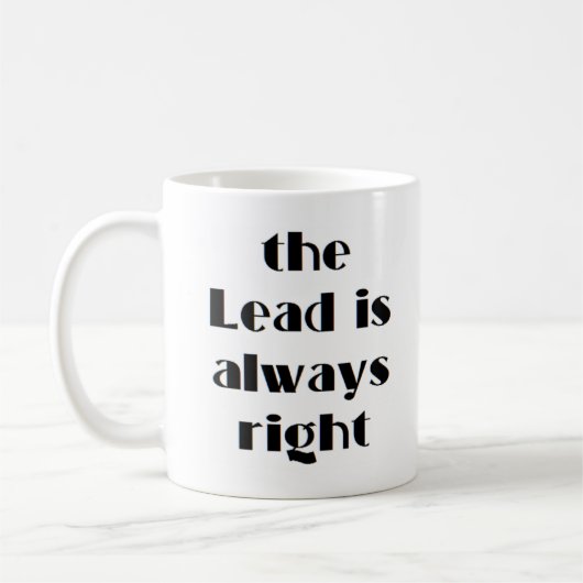 Vorsprung ist immer richtig kaffeetasse (Links)