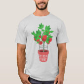 VorstadtBauer-tomate Pflanze, die in einem Topf T-Shirt (Vorderseite)