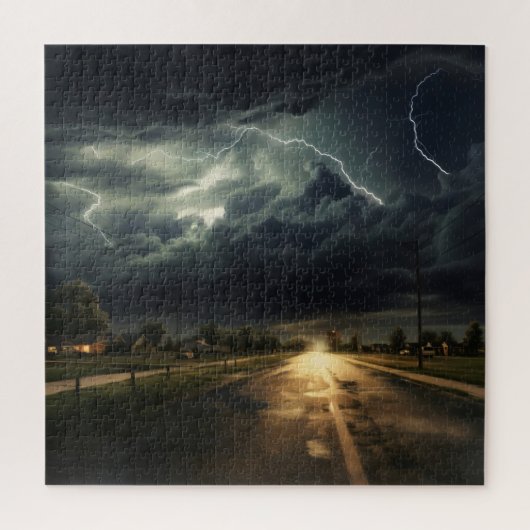 Vorstädte Gewitter Puzzle (Vertikal)