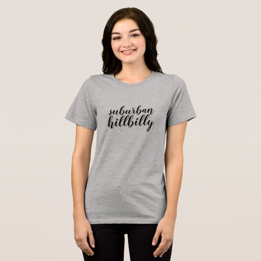 Vorstadthügel Tri-Blend Shirt (Vorderseite voll)