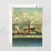 Vorstädtische Szene von Henri Rousseau Postkarte (Vorne/Hinten)