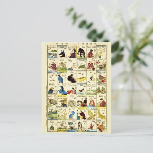 Vorstand des chinesischen Alphabets Postkarte (Stehend Vorderseite)