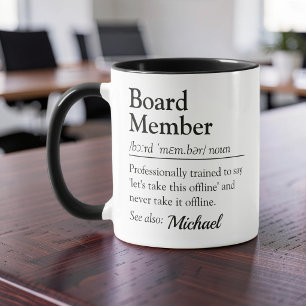 Vorstandsmitglied Definition Lustiges Büro Tasse
