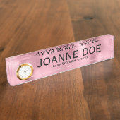 Vorstandsvorsitzender von Eleganto Pink: Führungsk Namensplakette (Seite)