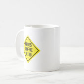 Vorstehendes Verkehrswarnungszeichen | Klassische Kaffeetasse (Vorderseite Links)