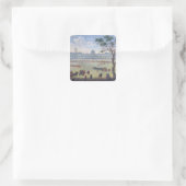 Vorstellbare Sicht auf die Tuilerien Quadratischer Aufkleber (Tasche)