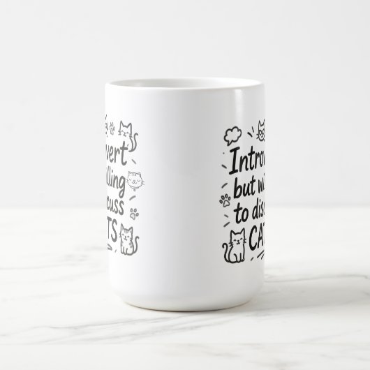 Vorstellen, aber bereit, über Katzen zu diskutiere Kaffeetasse (Mittel)