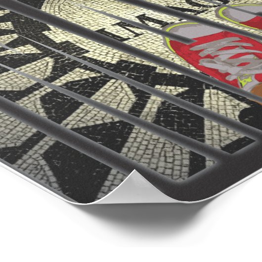 vorstellen, schwarz poster (Ecke)