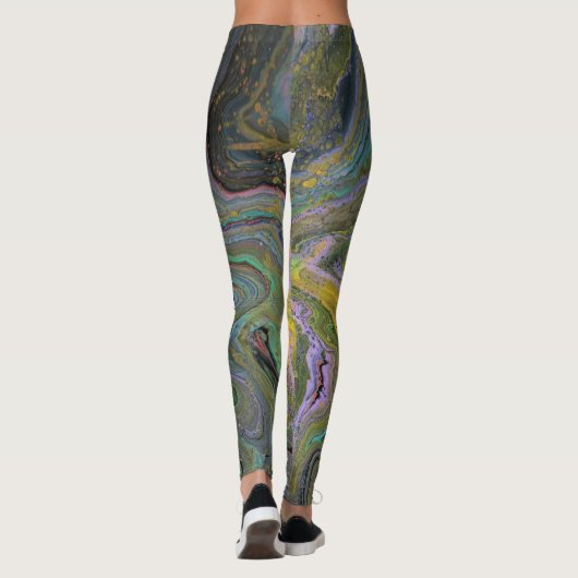 Vorstellung 1 Abstrakte Acryl-Geode-Leggings Leggings (Rückseite)