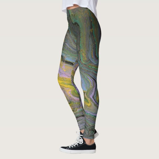 Vorstellung 1 Abstrakte Acryl-Geode-Leggings Leggings (Links)
