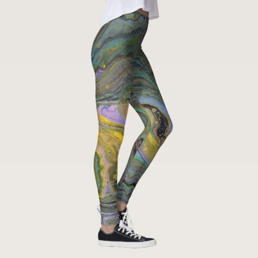Vorstellung 1 Abstrakte Acryl-Geode-Leggings Leggings (Rechts)