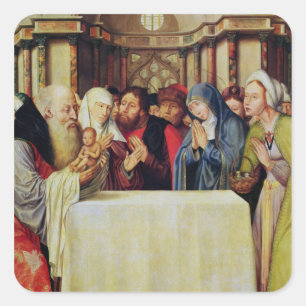 Vorstellung Christi im Tempel Quadratischer Aufkleber