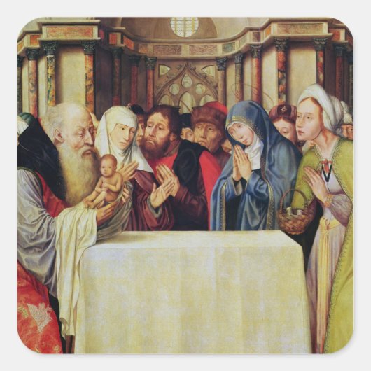 Vorstellung Christi im Tempel Quadratischer Aufkleber (Vorderseite)