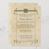 Vorstellung des Retro Feather Banner Theme Abschlu Einladung (Vorne/Hinten)