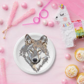 Vorstellung des Wolfenkopfes Pappteller (Party)