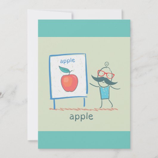 Vorstellung eines Apfels Einladung (Vorderseite)