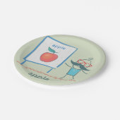 Vorstellung eines Apfels Pappteller (Schrägansicht)