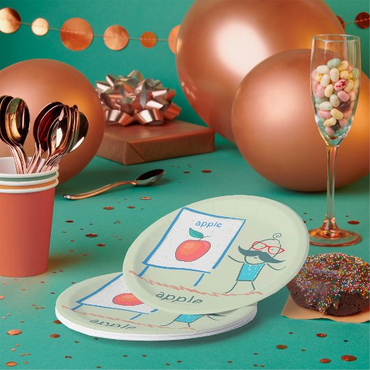 Vorstellung eines Apfels Pappteller