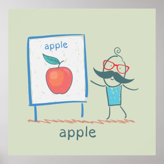 Vorstellung eines Apfels Poster (Vorne)
