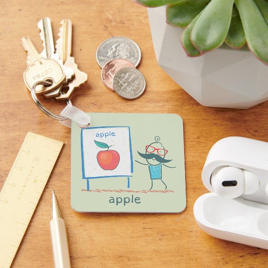 Vorstellung eines Apfels Schlüsselanhänger