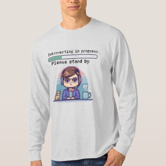 Vorstellung in Progress - Funny Retro Pixel T-Shirt (Vorderseite)