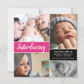 "Vorstellung" individuell anpassbare Magnetic Baby Magneteinladung (Vorderseite)