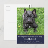 "Vorstellung" unserer neuen Hundekündigung Postkarte (Vorne/Hinten)