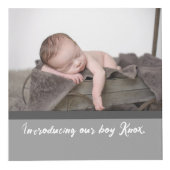 Vorstellung unseres Jungen, Name Baby Foto Würfel (Rechts)