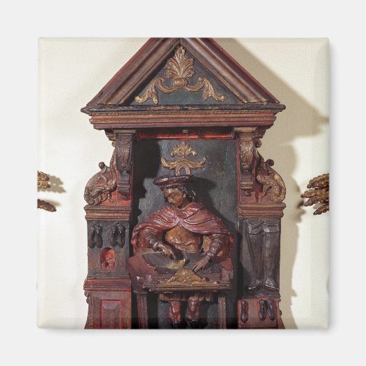 Vorstellung von St. Crispin auf seiner Workbench Magnet (Vorne)