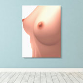 Vorstellung von weiblicher Brust Leinwanddruck (Insitu (Holzboden))
