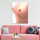 Vorstellung von weiblicher Brust Leinwanddruck (Insitu (Wohnzimmer))