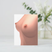 Vorstellung von weiblicher Brust Postkarte (Stehend Vorderseite)