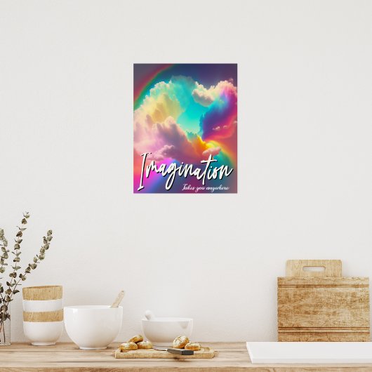 Vorstellungskraft bringt Sie überall hin zu Poster (Küche)